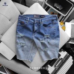 SJ Xanh Bạc Rách Nút Đỏ (526)
