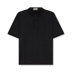 Polo Ô Vuông Phối Cổ Đen