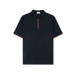Polo Dây Kéo Cam Đất