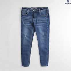 Jean Dài Meo Xượt Bạc Xanh