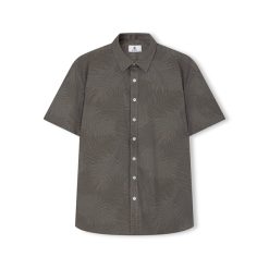 Sơ Mi Ngắn Họa Tiết Lá Dừa