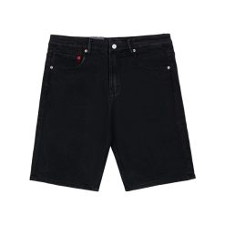 Short Jean Đen Trơn Nút Đỏ