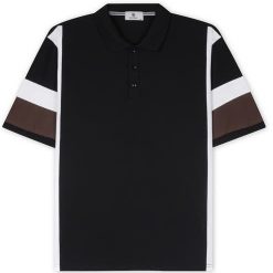 Polo Phối Tay Nâu